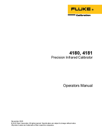 Thumbnail of document Manual - 4180 / 4181 Precision Infrared Calibrators